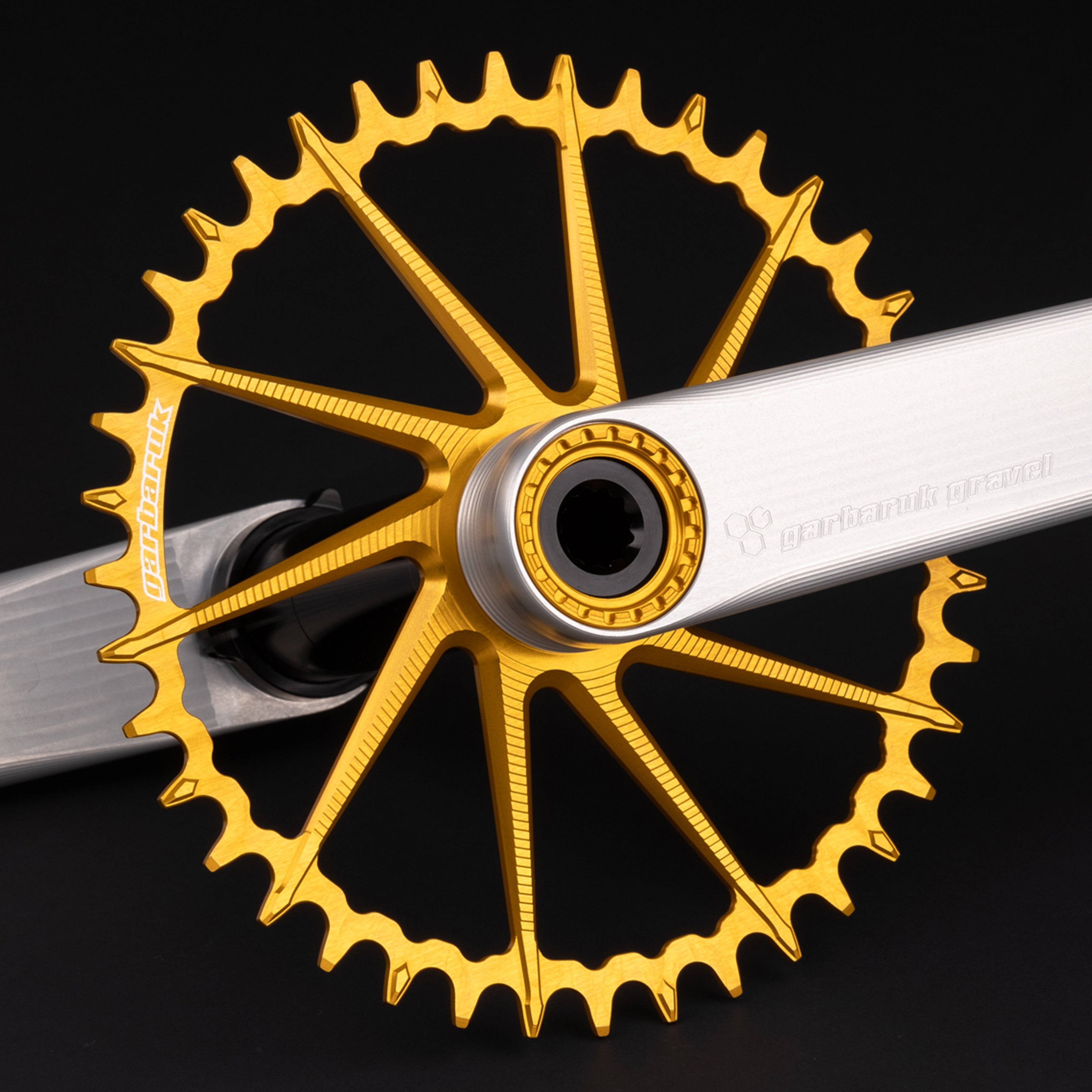 Garbaruk DM Road/Gravel chainring in orange, designed for Garbaruk&