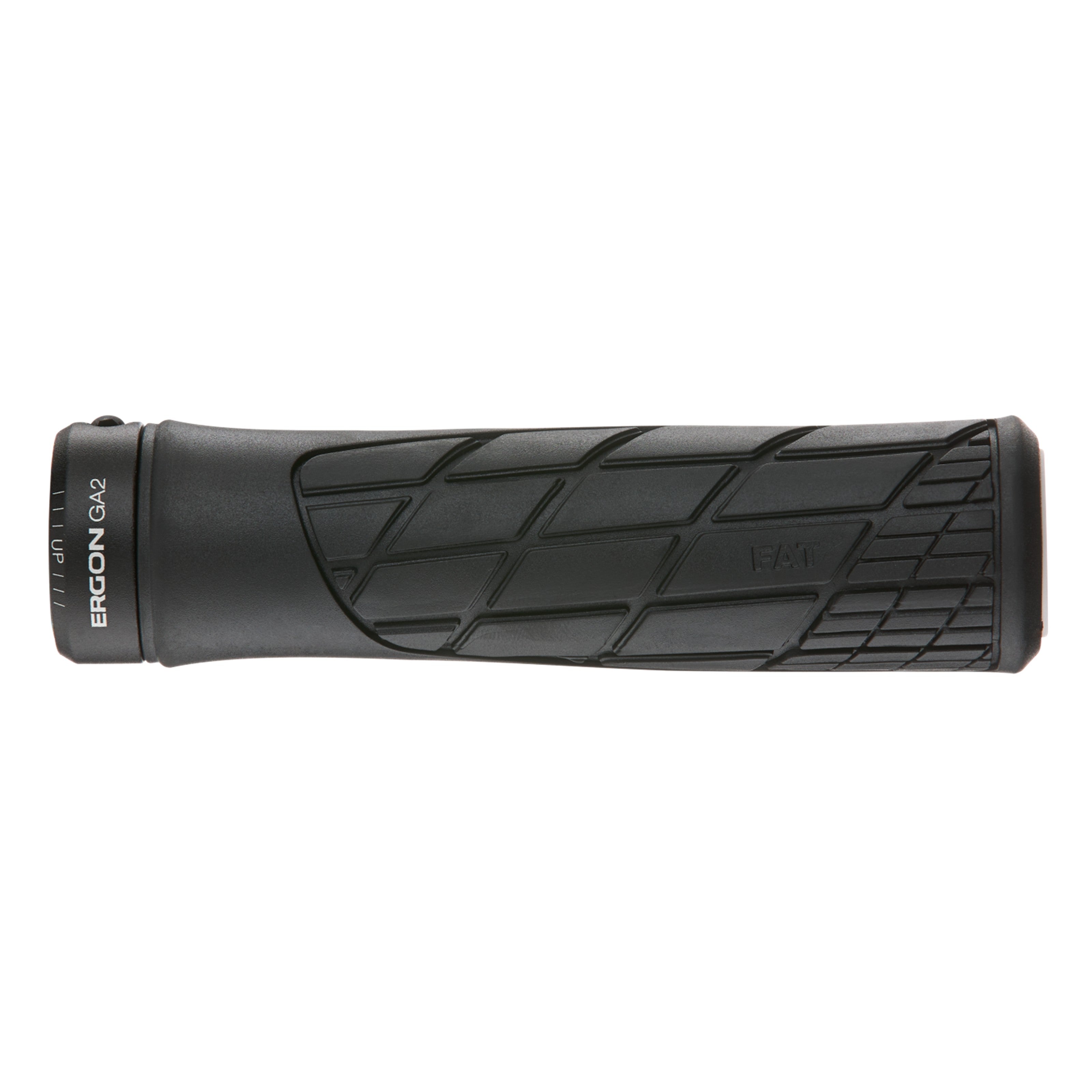 Ergon GA2 Fat grips in black, side view highlighting extra-thick profile and grip pattern for control and comfort