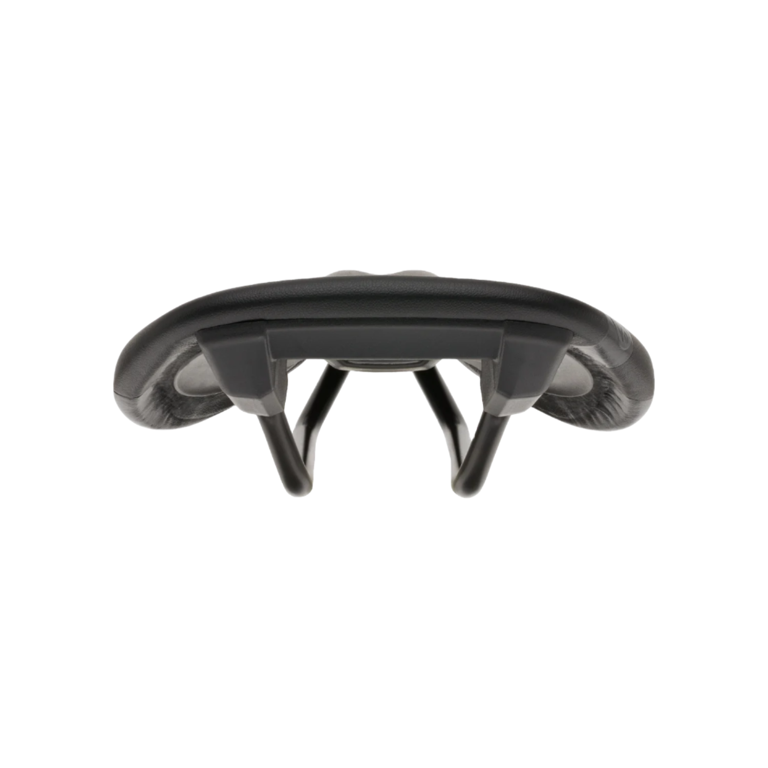 Rear view of the Ergon SR Pro Men’s saddle showing the contoured shape and raised tail design