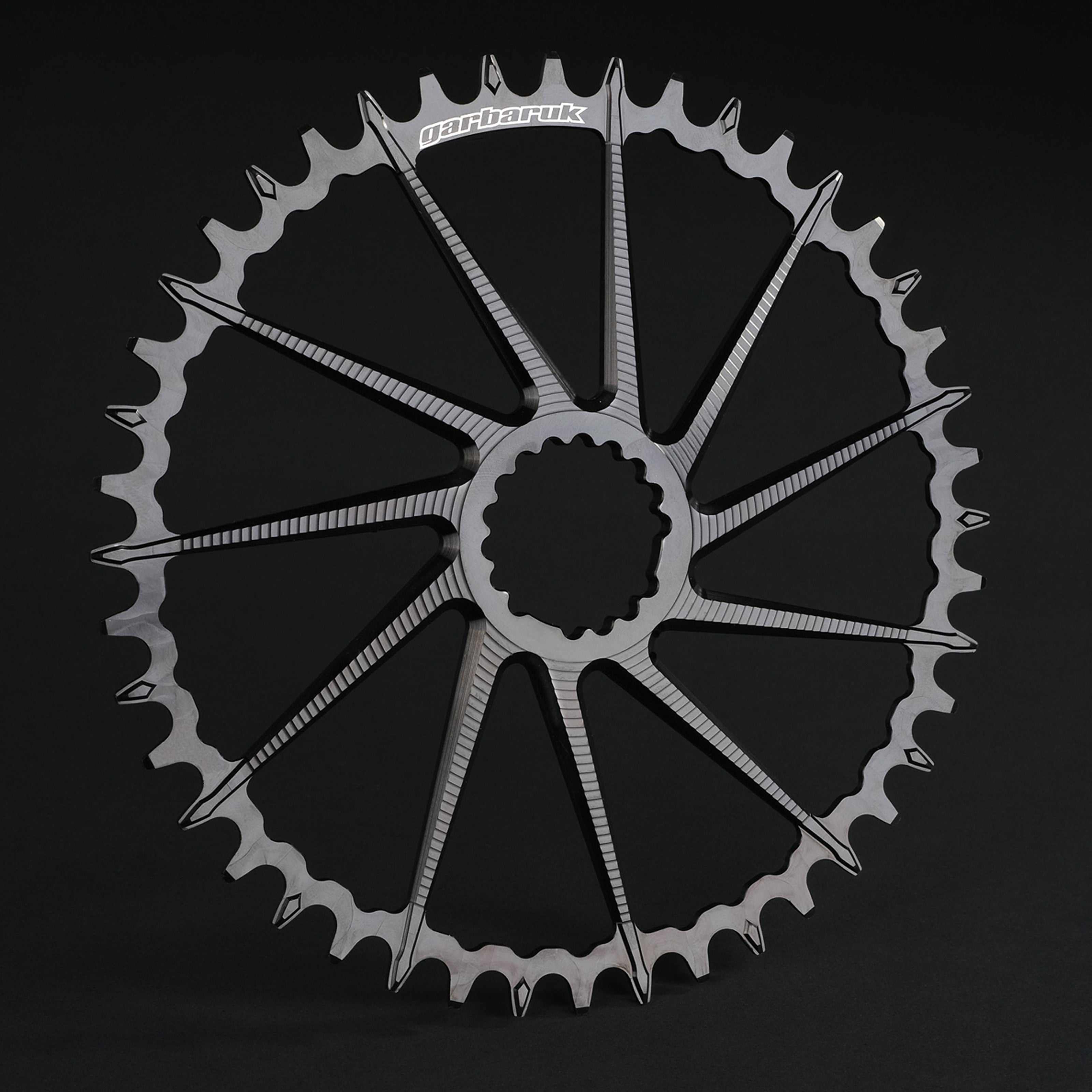 Garbaruk DM Road/Gravel chainring in black, designed for Garbaruk&