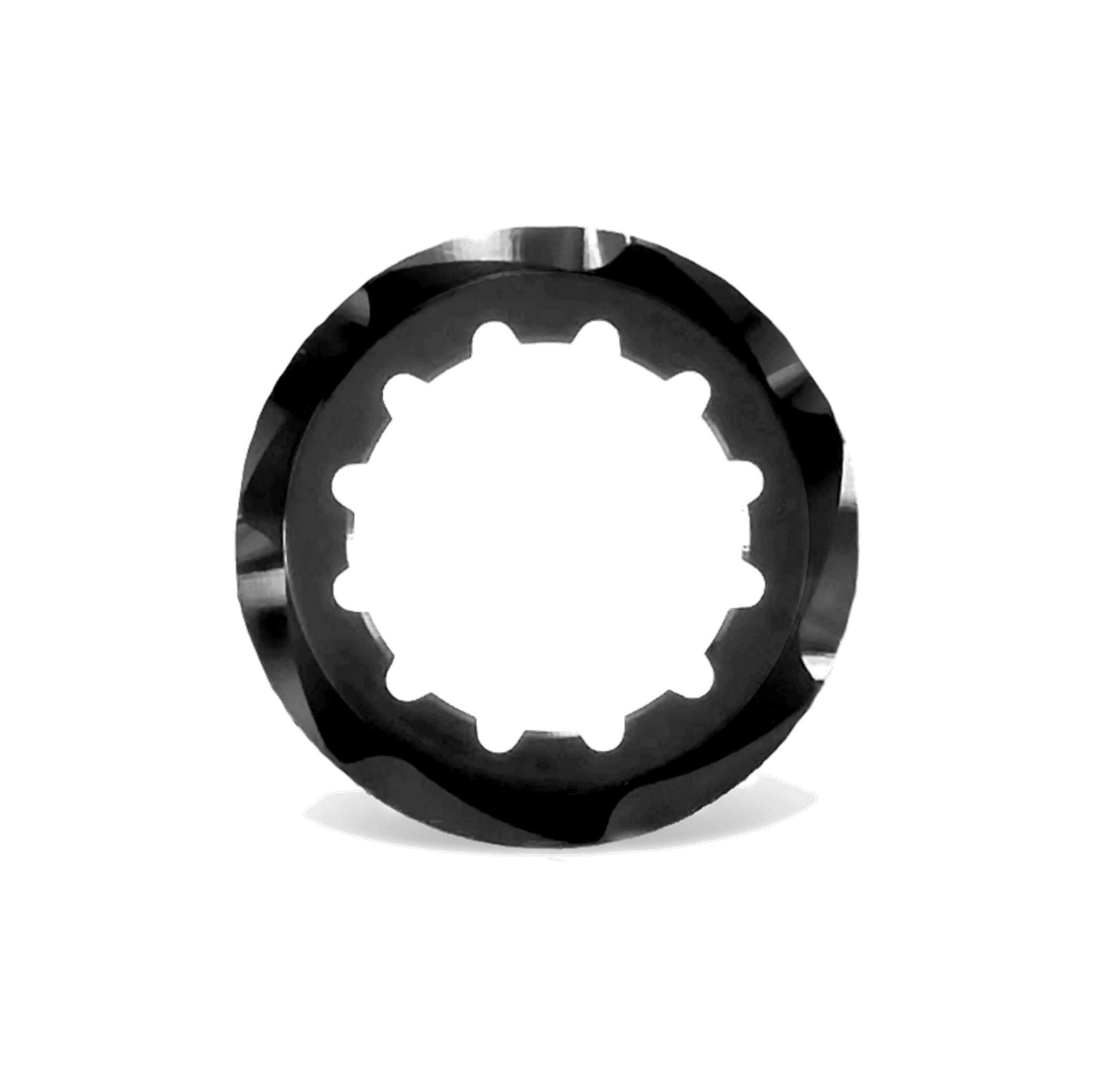 Garbaruk cassette lockring, black, precision CNC-machined for use with Garbaruk cassettes