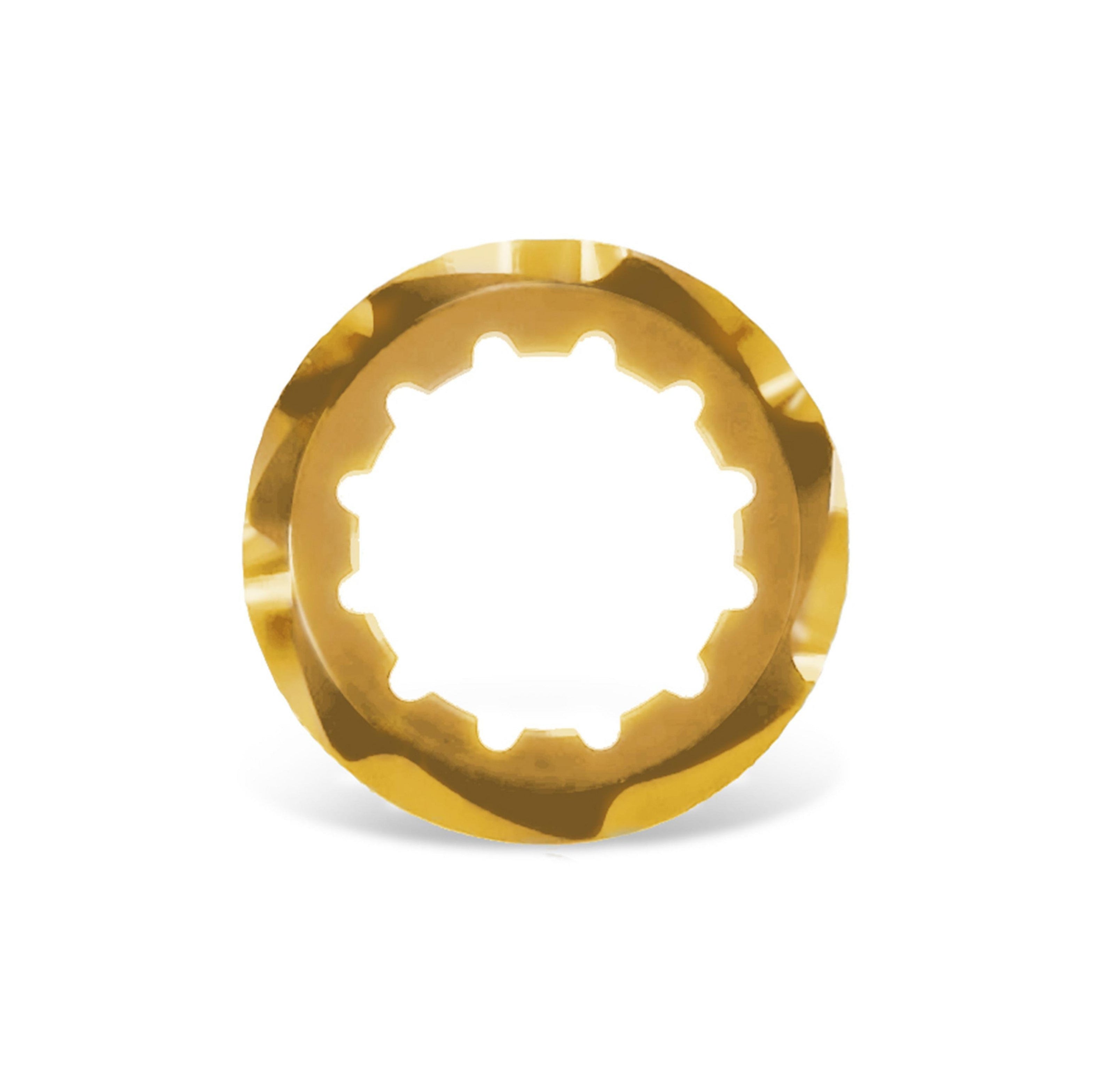 Garbaruk cassette lockring in gold, precision CNC-machined for use with Garbaruk cassettes