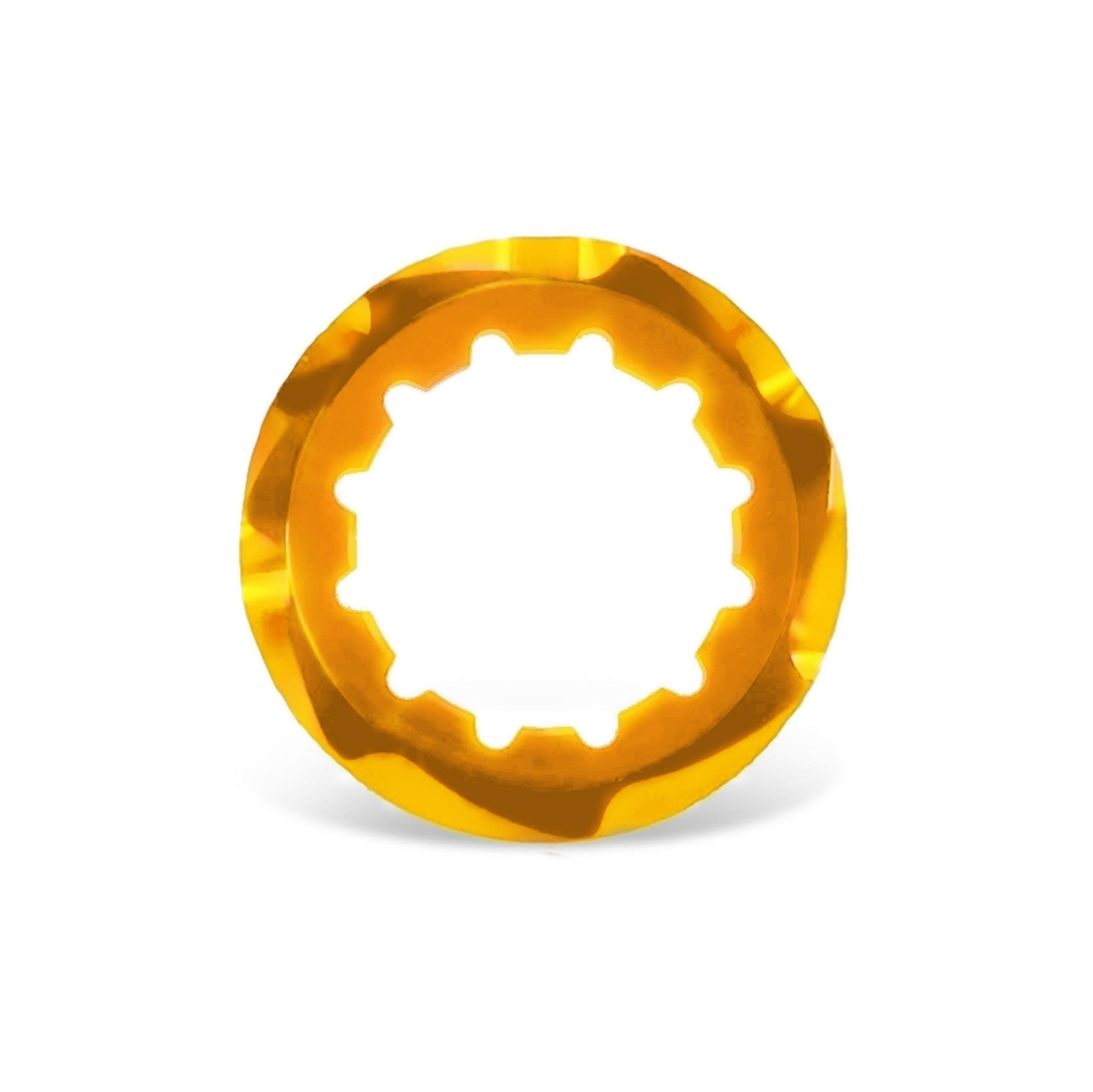 Garbaruk cassette lockring in orange, precision CNC-machined for use with Garbaruk cassettes
