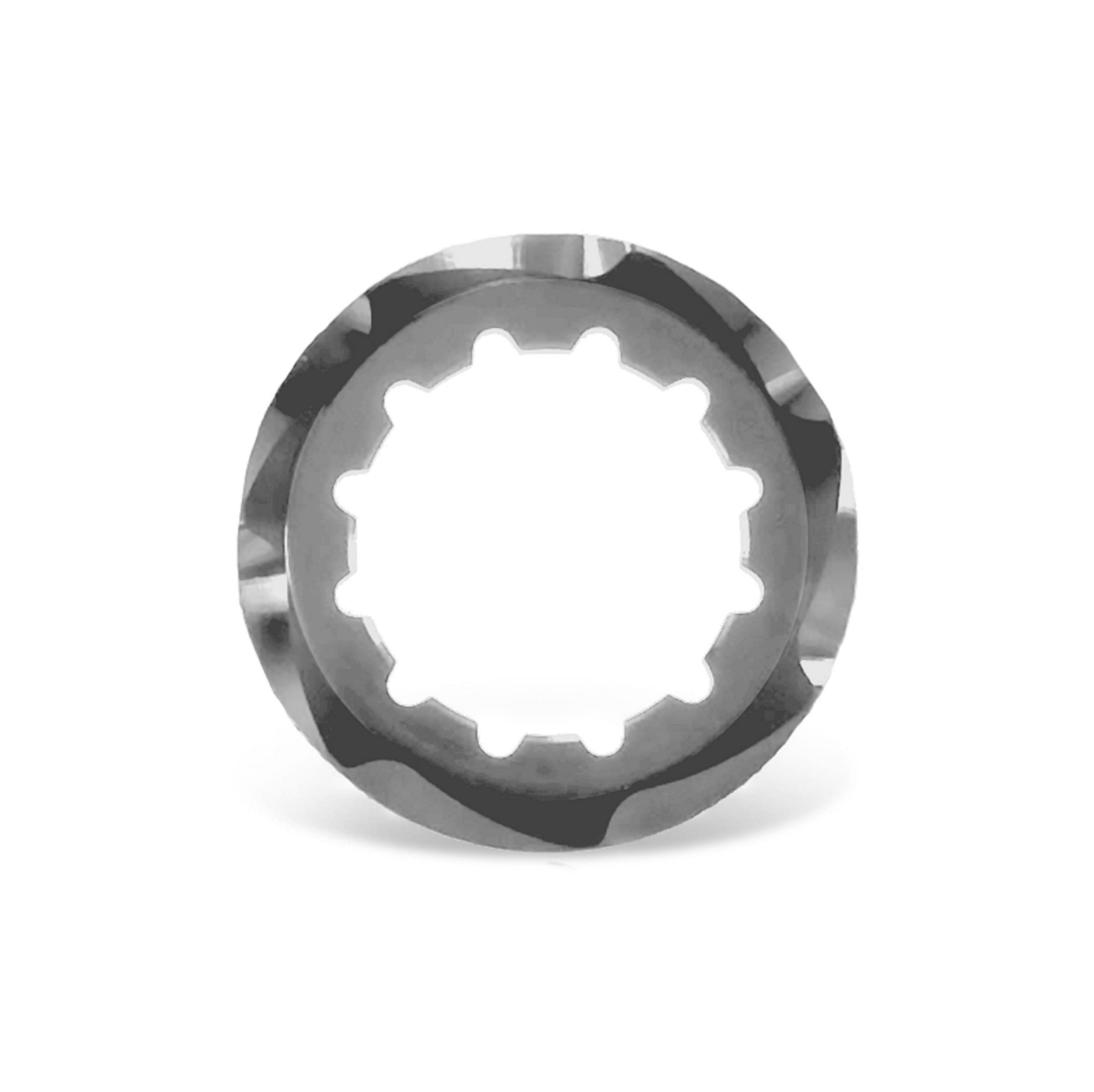 Garbaruk cassette lockring, silver, precision CNC-machined for use with Garbaruk cassettes