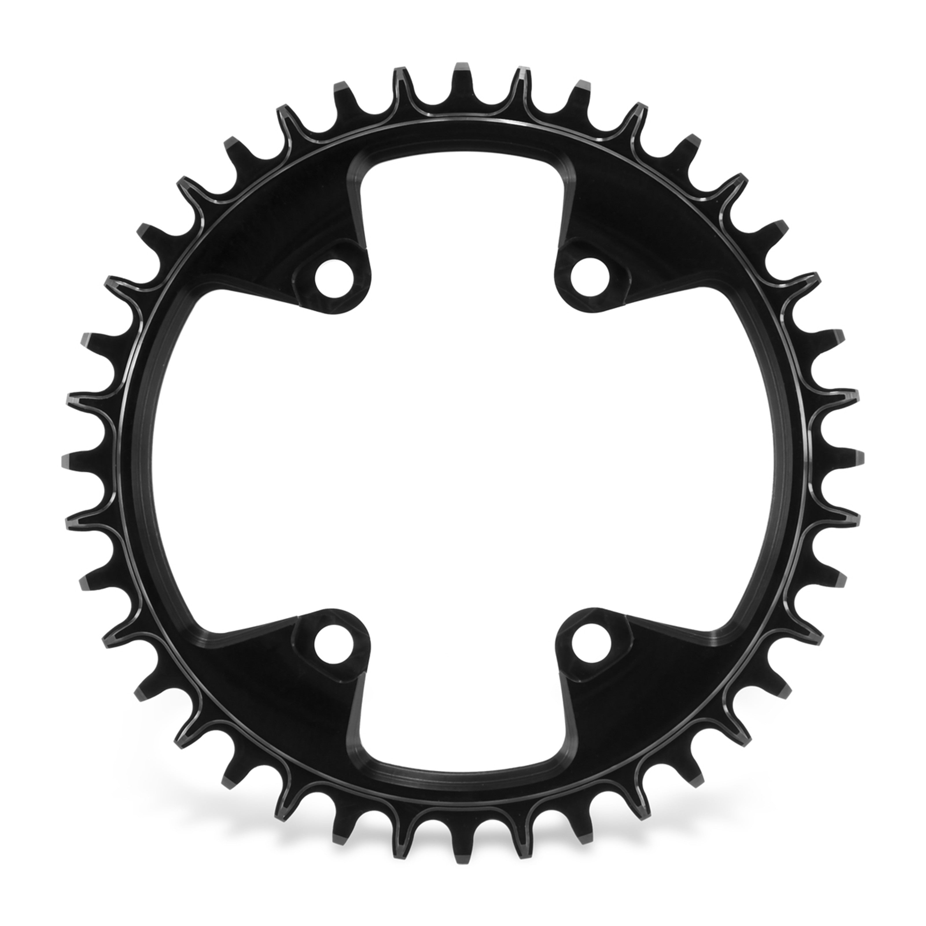 Garbaruk 96 BCD chainring in black for Shimano M6000 M7000 M8000 cranksets, 40T, CNC-machined with unique tooth profiling for optimal chain retention