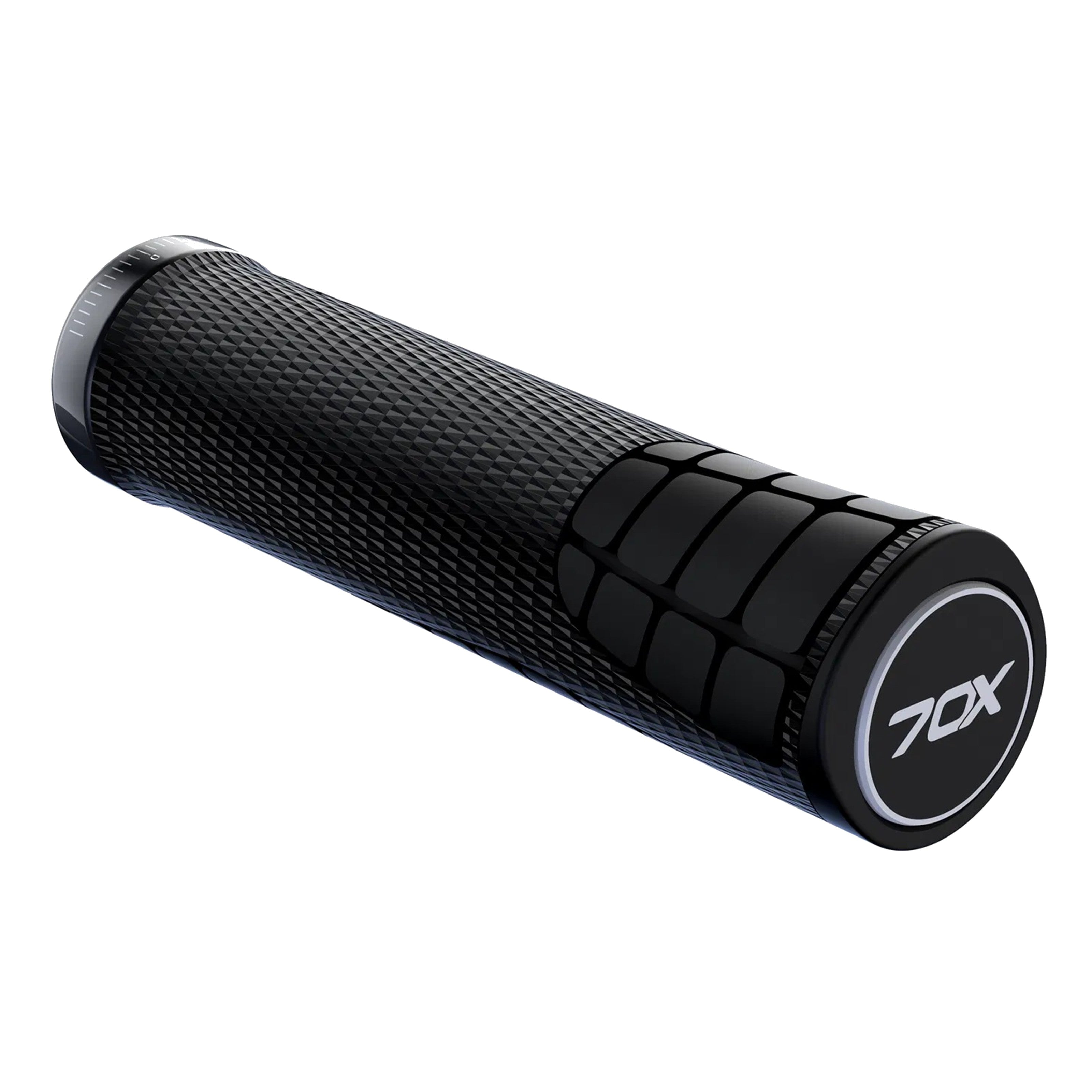 SQLab 7OX MTB grips, angled view showing textured surface and ergonomic palm support