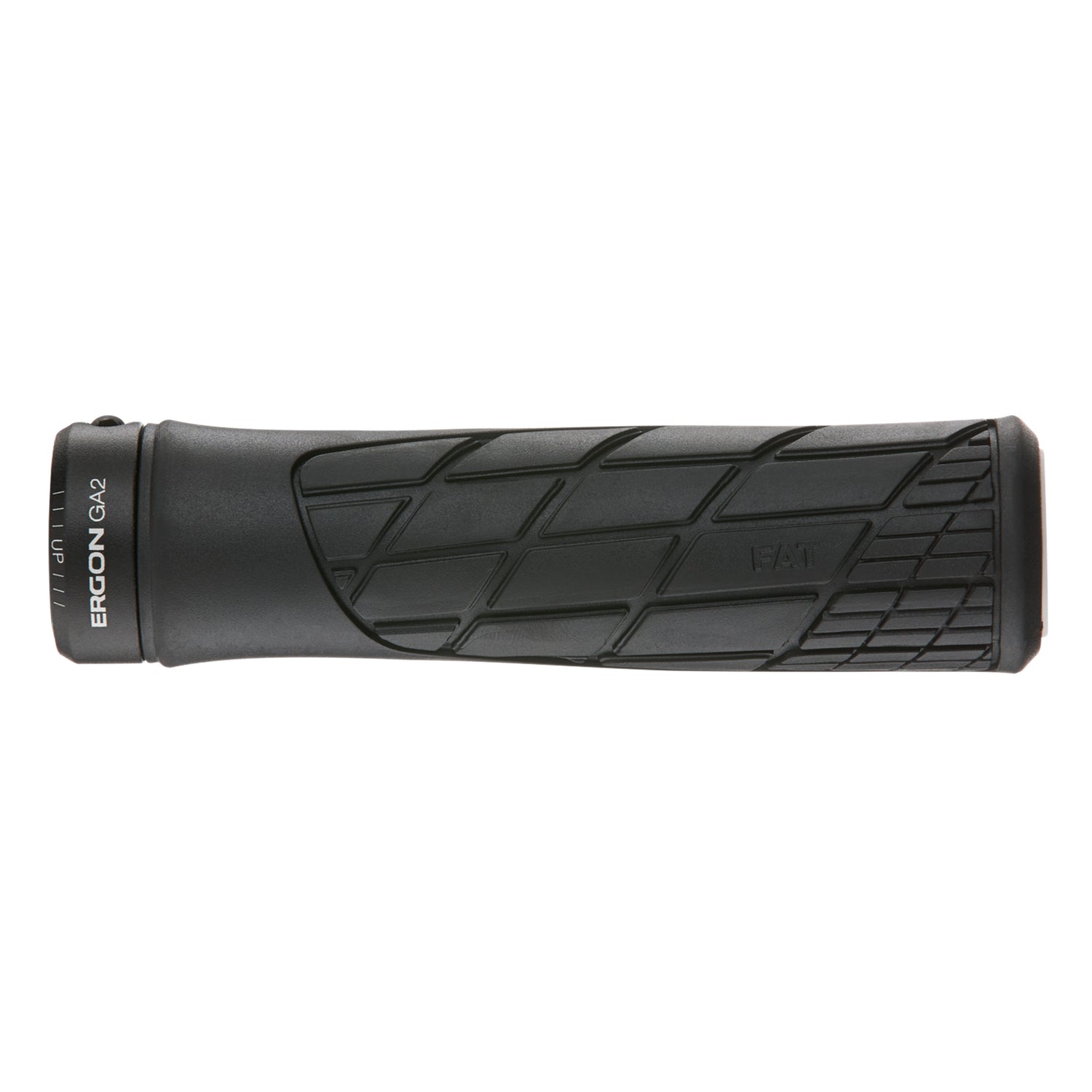Ergon GA2 Fat grips in black, side view highlighting extra-thick profile and grip pattern for control and comfort