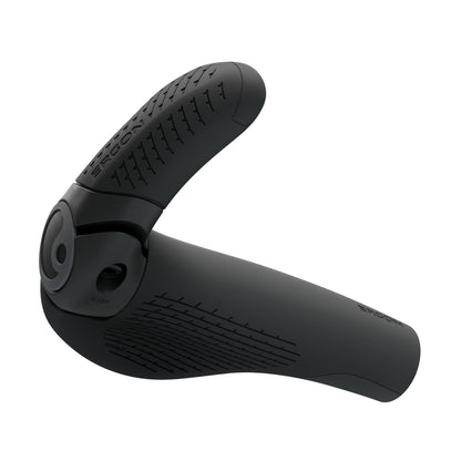 Underneath view of Ergon GP3 Evo grip showing wing support and bar end design