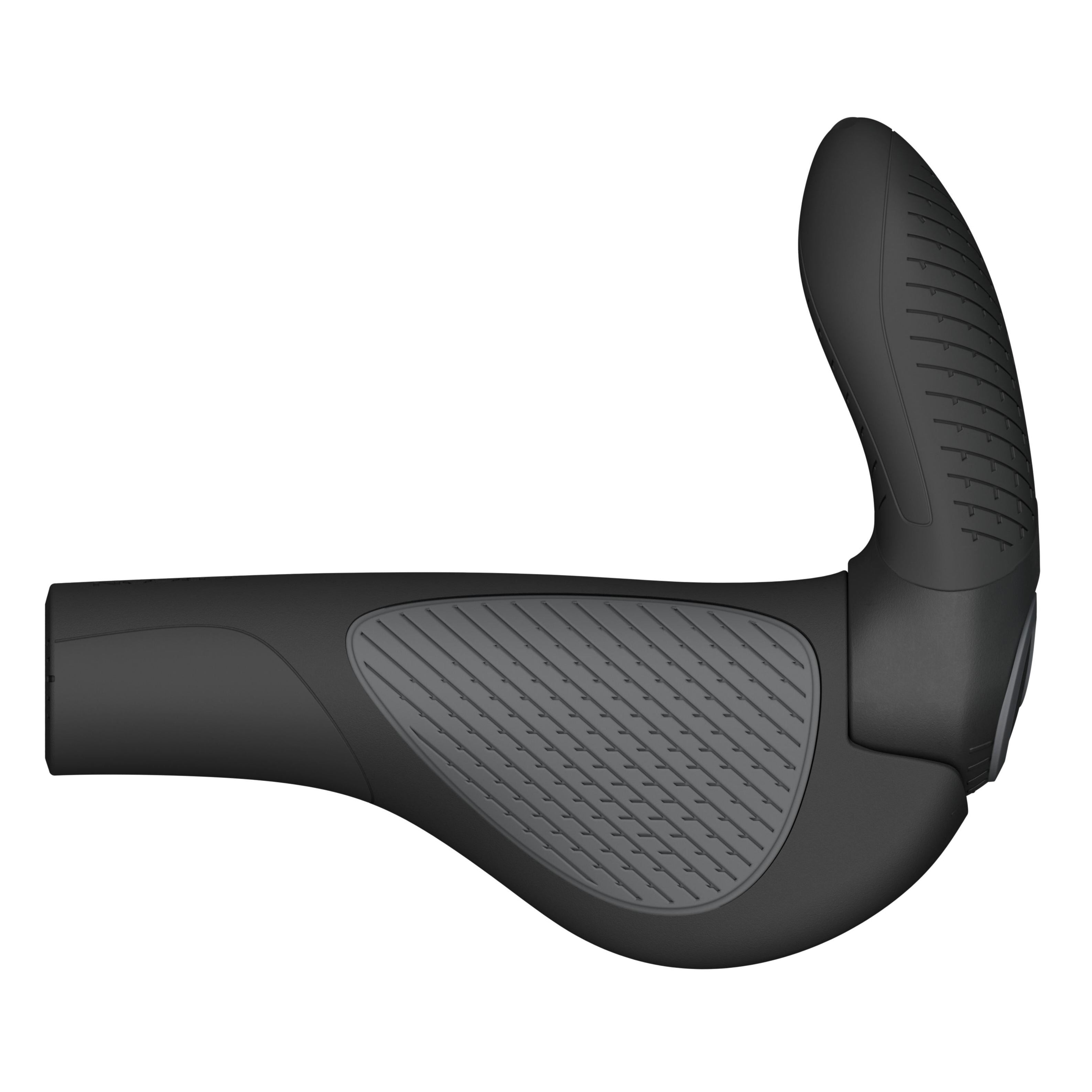 Top-down view of Ergon GP3 Evo ergonomic grip – textured surface and wrist support