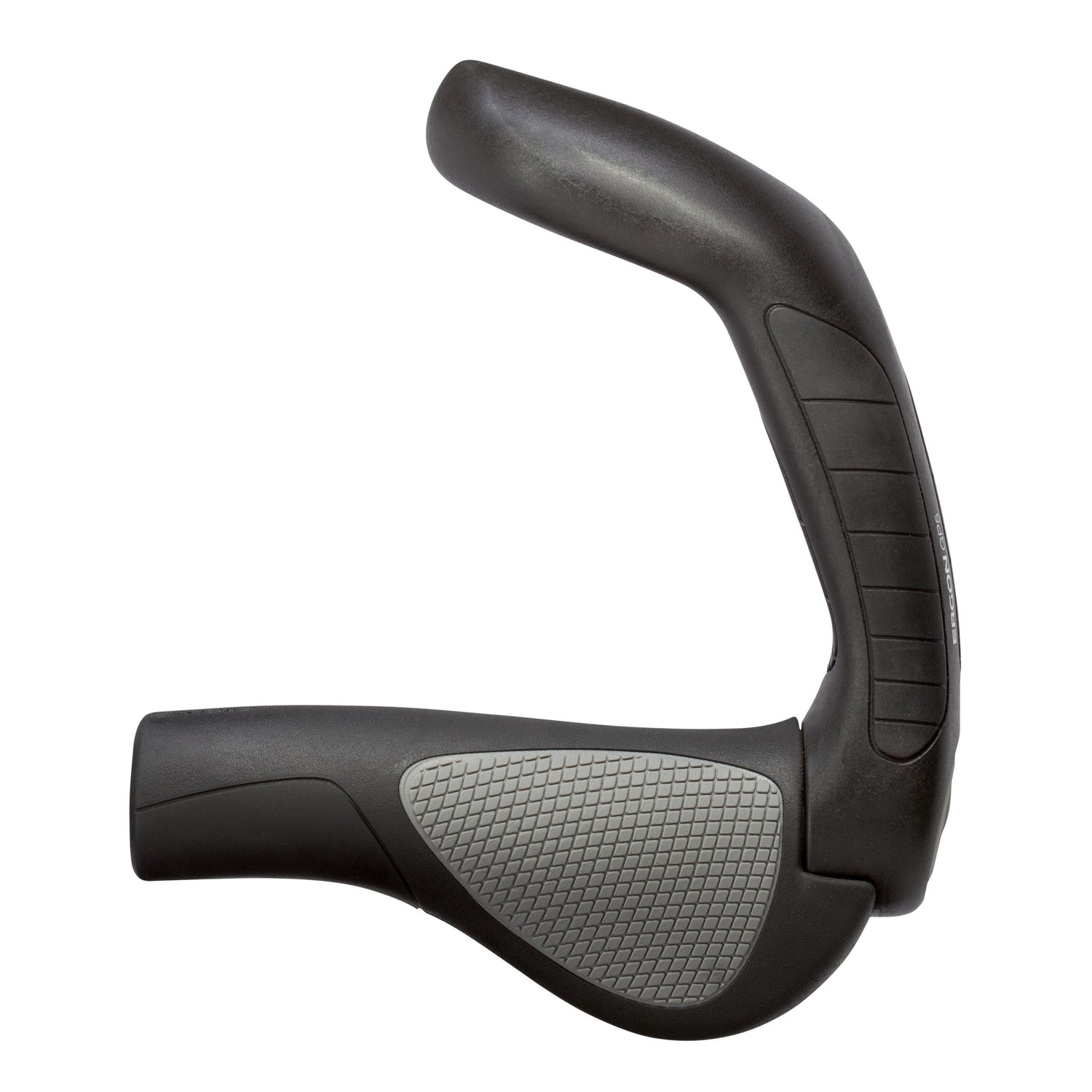 Top view of Ergon GP5 grip highlighting textured surface and grip contour