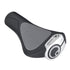 Angled view of a single Ergon GC1 ergonomic grip designed for curved handlebars showing the wing support and locking clamp