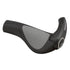 Angled view of Ergon GP2 grips highlighting integrated bar ends and textured rubber surface