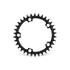 Garbaruk 110 BCD 5-bolt chainring in black, 34T, showing precise CNC machining and unique tooth profile design