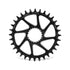 Garbaruk direct-mount MTB chainring for Shimano, 32T, black, with CNC-machined precision and uniquely profiled teeth for superior chain retention