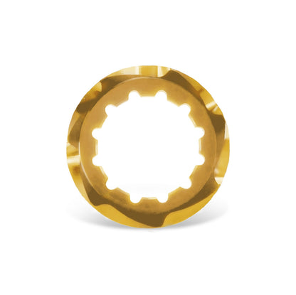 Garbaruk cassette lockring, gold, precision CNC-machined for use with Garbaruk cassettes