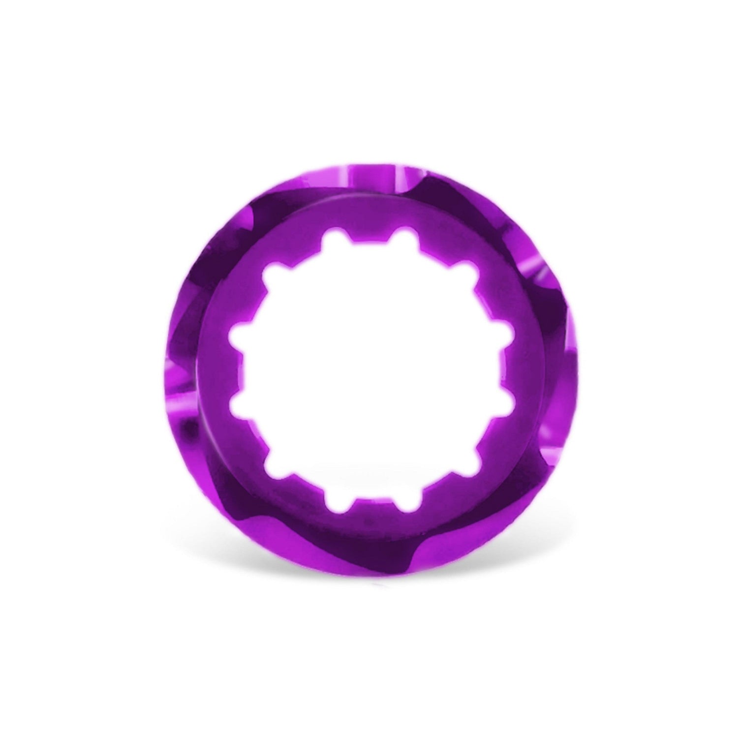 Garbaruk cassette lockring, purple, precision CNC-machined for use with Garbaruk cassettes