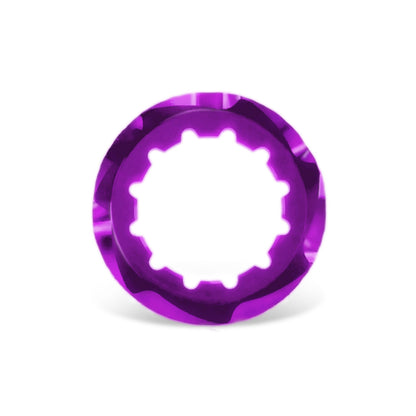 Garbaruk cassette lockring, purple, precision CNC-machined for use with Garbaruk cassettes