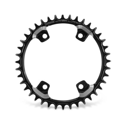 Garbaruk Chainring for Shimano GRX 40T black, highlighting narrow-wide tooth pattern and precision CNC-engineered design