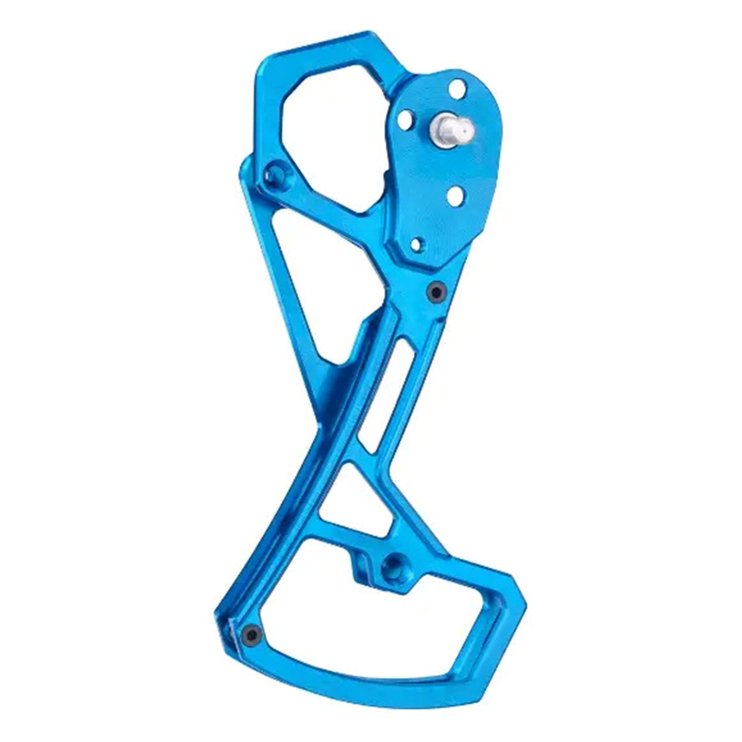 Blue Garbaruk derailleur cage for Shimano XT, XTR, Deore and GRX Di2 derailleurs