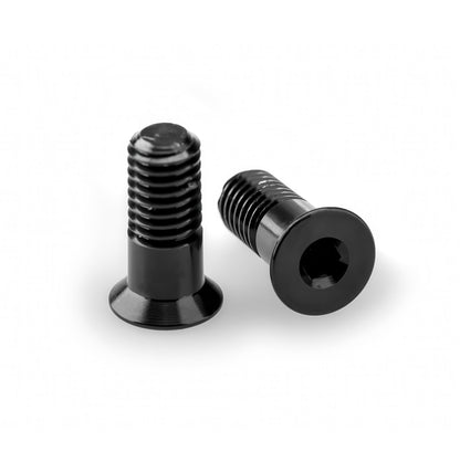 Garbaruk derailleur pulley bolt set in black, showing two precision-machined bolts designed for secure pulley installation