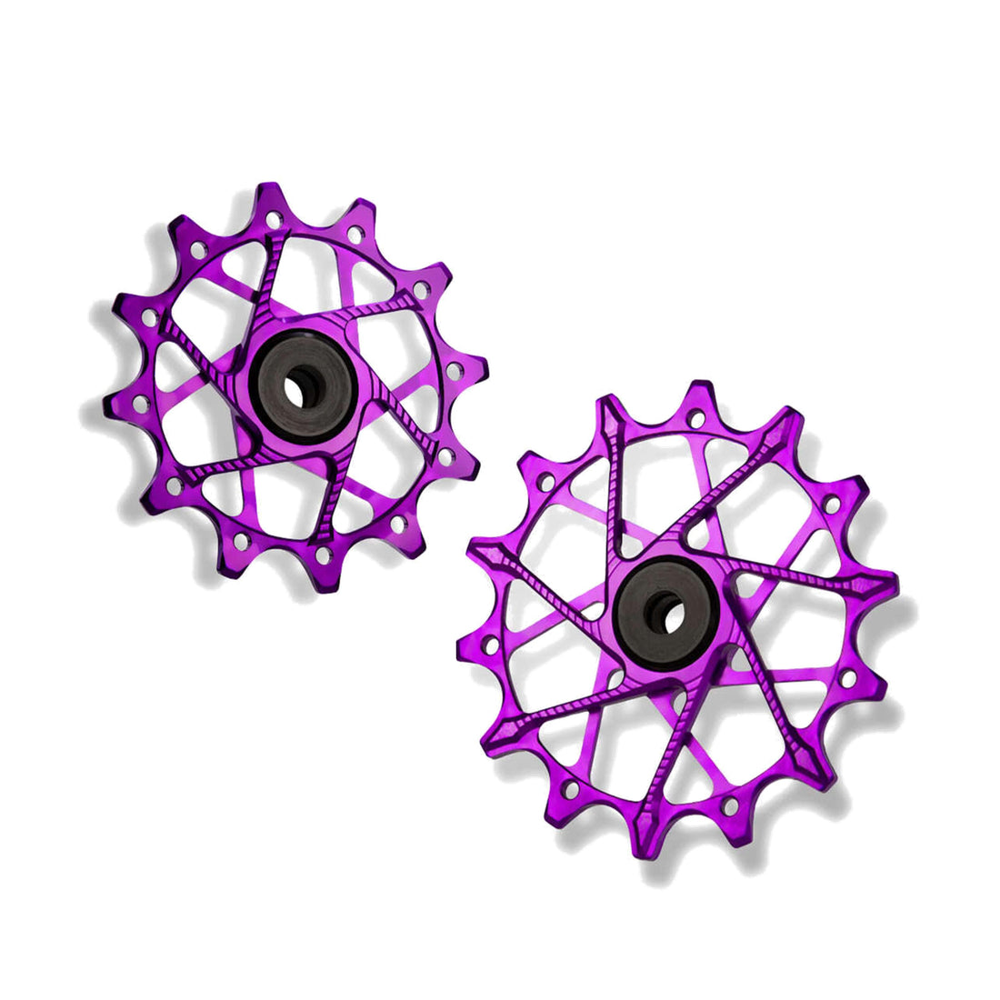 Garbaruk rear derailleur pulleys for SRAM, violet, designed for 11/12-speed MTB with standard cage for crisp shifting and long-lasting performance