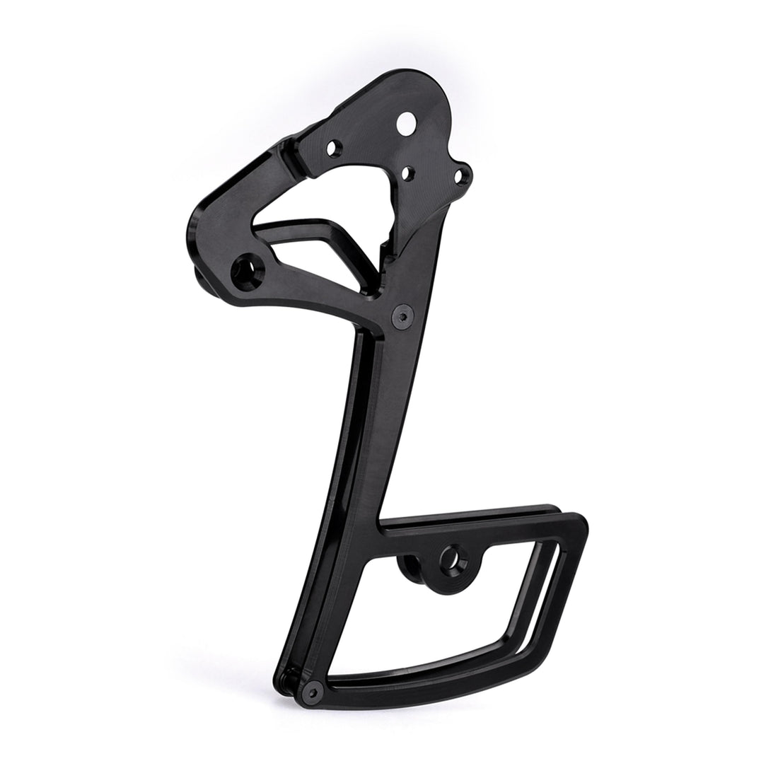 Garbaruk rear derailleur cage for SRAM 11/12-speed in black, CNC-machined lightweight alloy, designed to enhance durability and shifting precision
