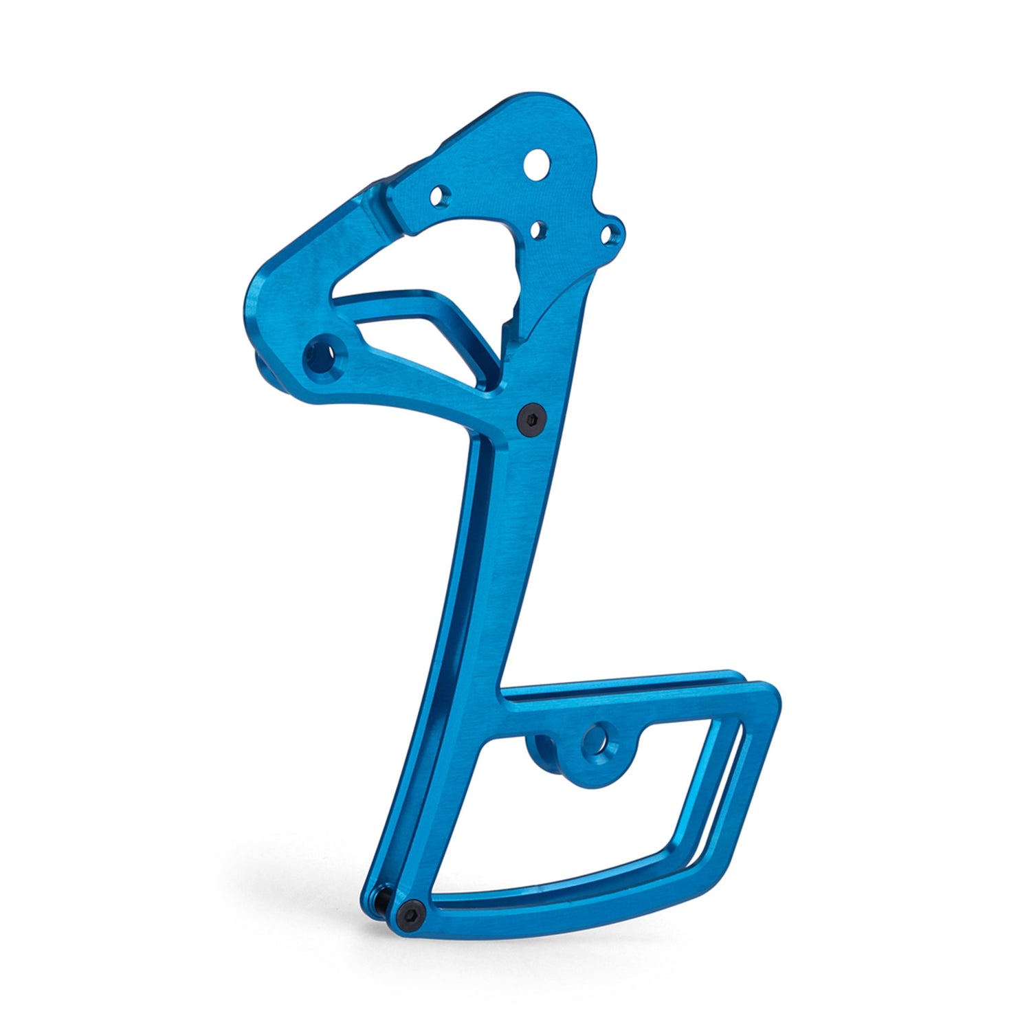 Garbaruk rear derailleur cage for SRAM 11/12-speed in blue, CNC-machined lightweight alloy, designed to enhance durability and shifting precision