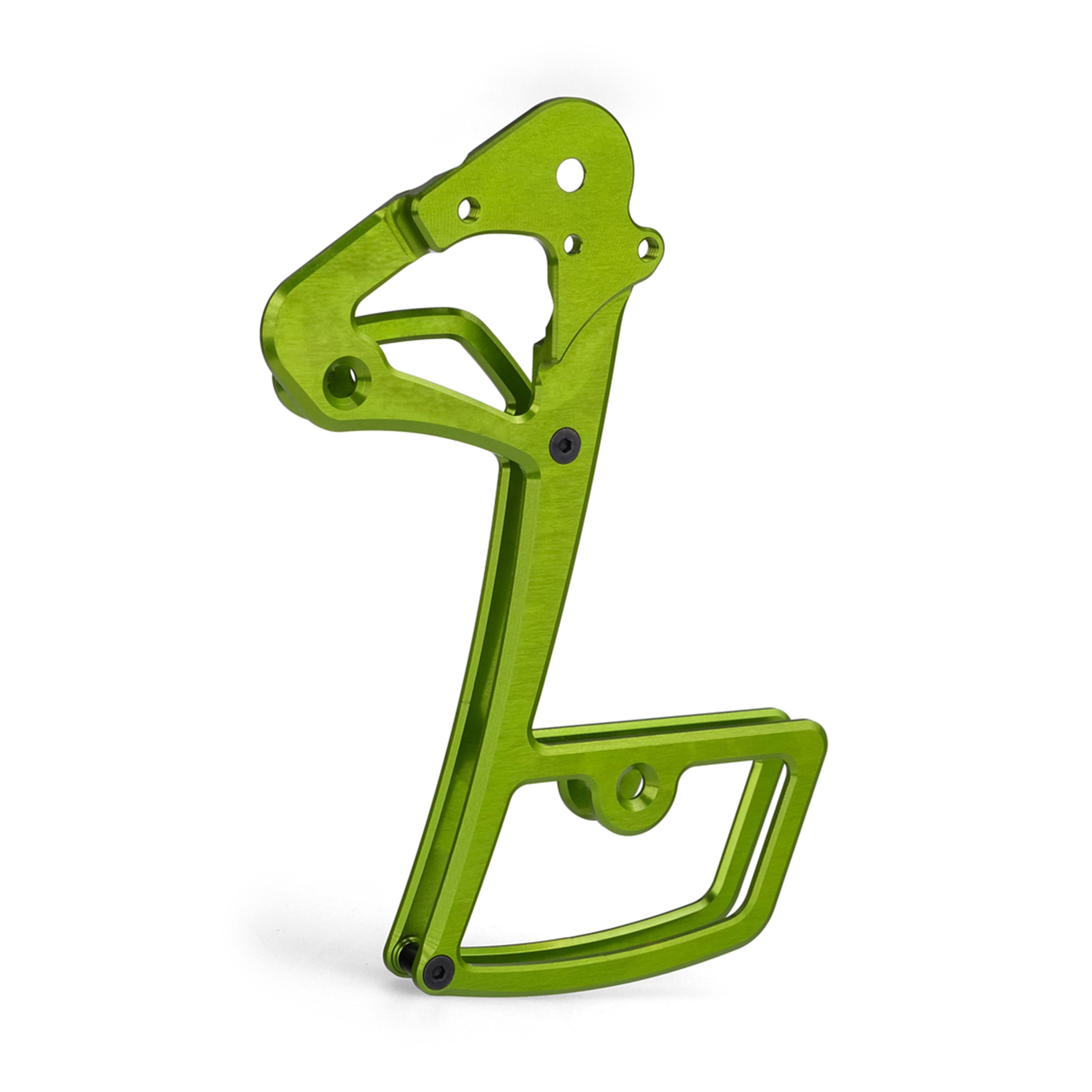 Garbaruk rear derailleur cage for SRAM 11/12-speed in green, CNC-machined lightweight alloy, designed to enhance durability and shifting precision