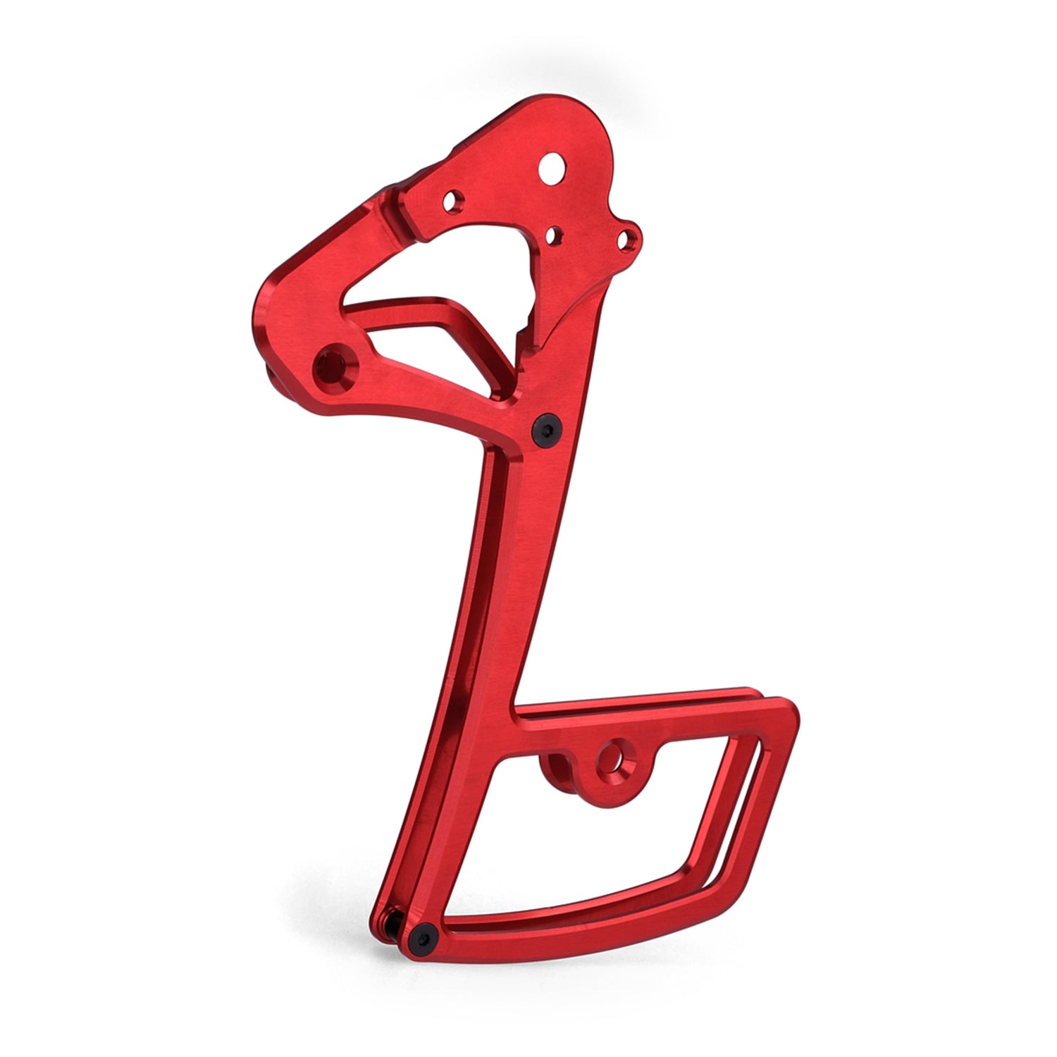 Garbaruk rear derailleur cage for SRAM 11/12-speed in red, CNC-machined lightweight alloy, designed to enhance durability and shifting precision