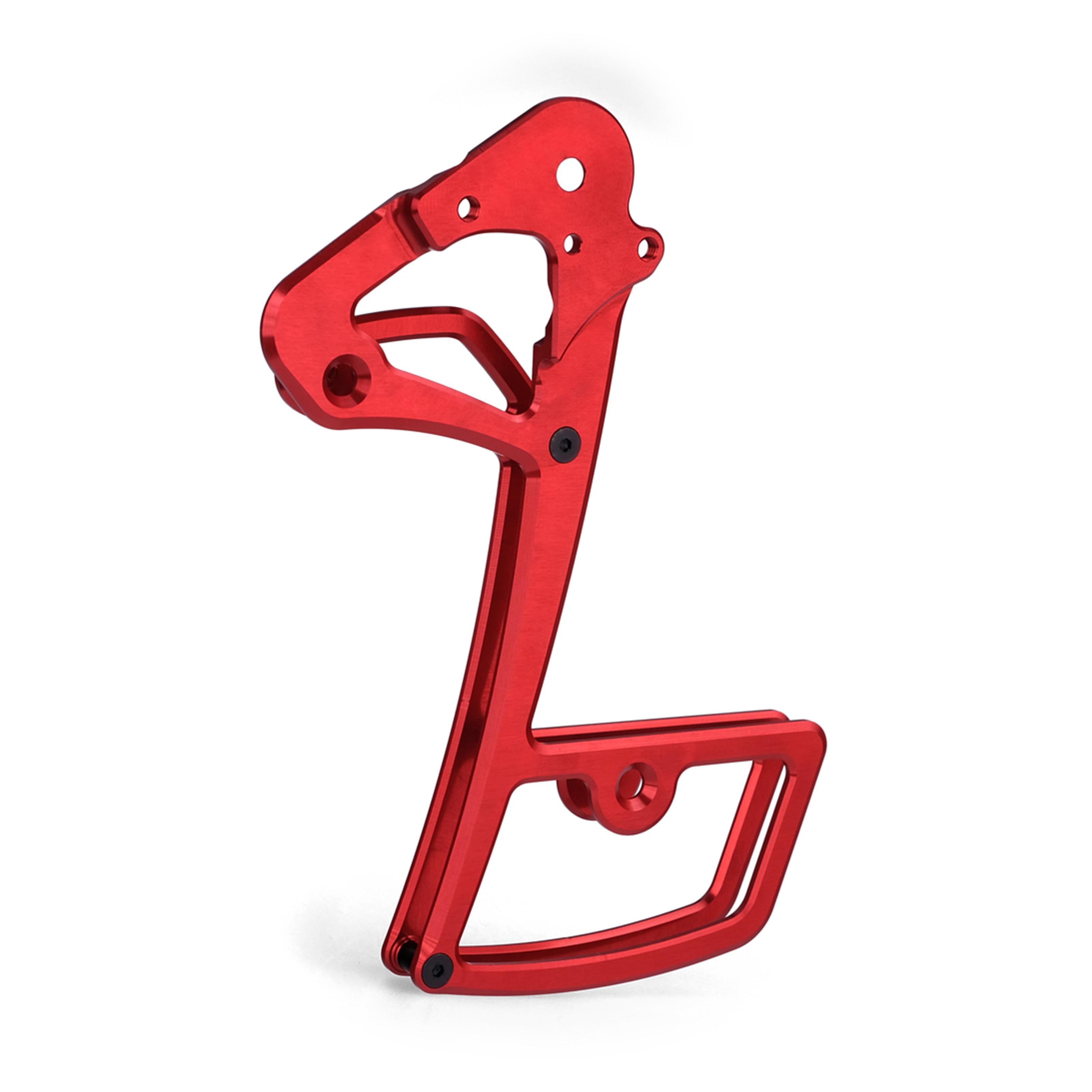 Garbaruk rear derailleur cage for SRAM 11/12-speed in red, CNC-machined lightweight alloy, designed to enhance durability and shifting precision