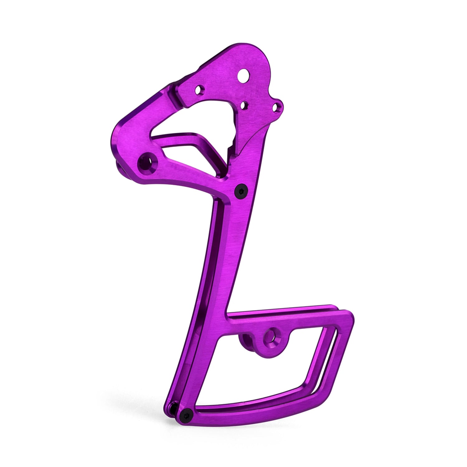 Garbaruk rear derailleur cage for SRAM 11/12-speed in violet, CNC-machined lightweight alloy, designed to enhance durability and shifting precision