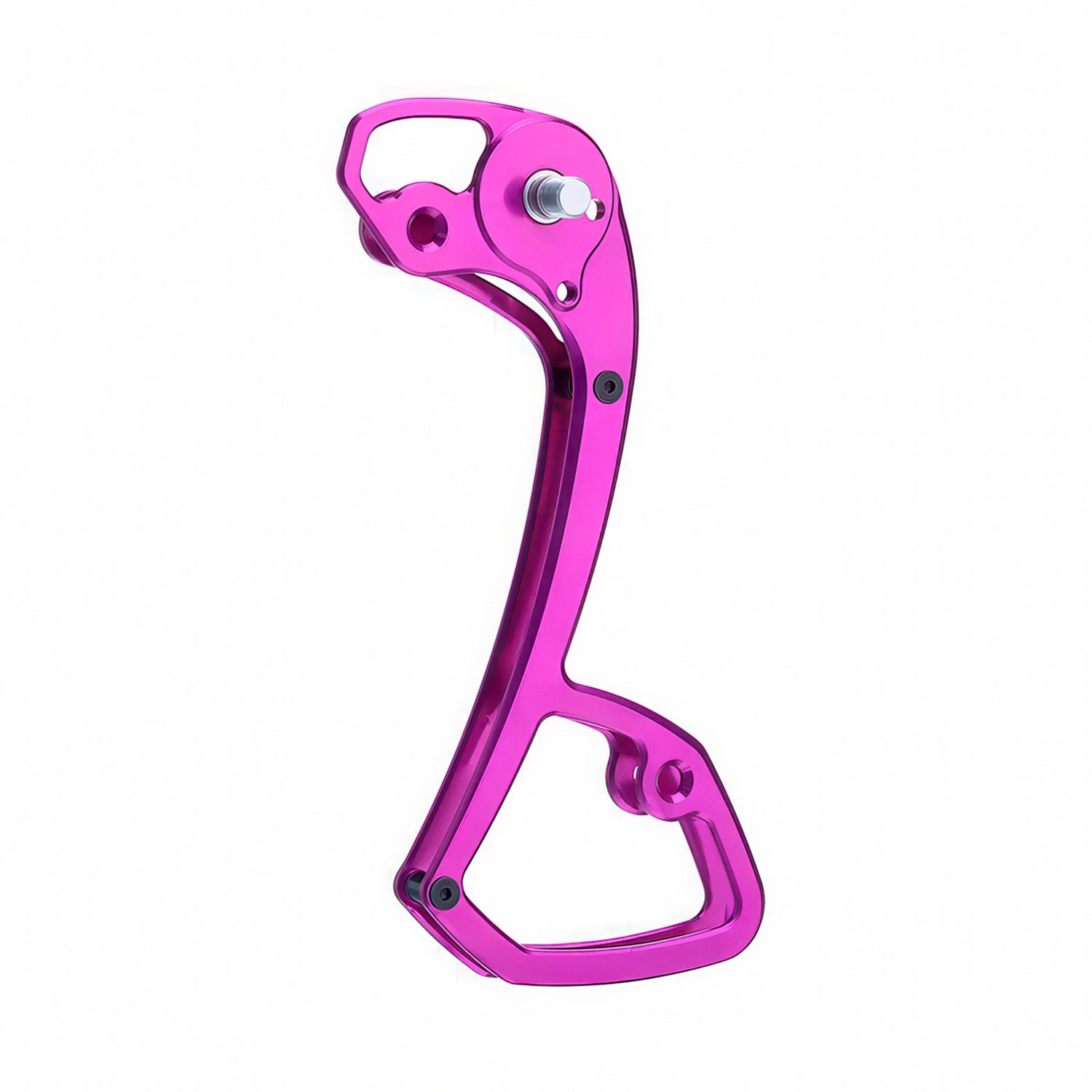 Garbaruk rear derailleur cage for Shimano GRX Di2 11-speed in violet, precision CNC-machined for lightweight durability, designed to improve chain retention and shifting performance