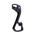 Garbaruk rear derailleur cage for Shimano 11-speed, shown in black, CNC-machined for strength, weight savings, and extended gear range