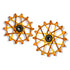 Garbaruk 14T and 16T jockey wheel set for SRAM XPLR 13-speed in orange