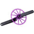 Garbaruk road/gravel crankset in black with a violet Garbaruk chainring, demonstrating precise construction and sleek profile