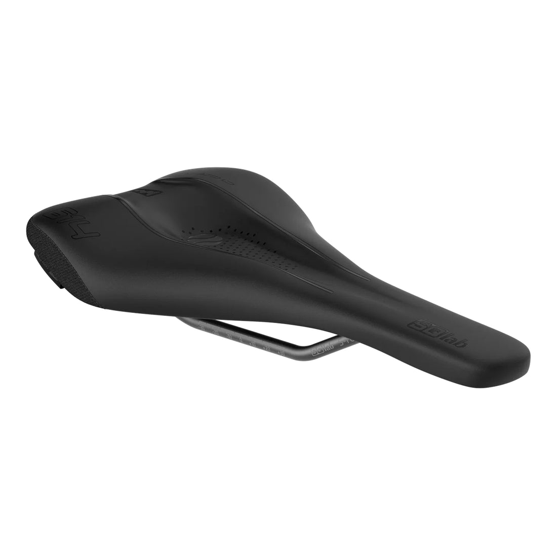 SQLab 614 Ergowave Active 2.1 saddle, angled view showing ergonomic wave design and pressure-relief channel