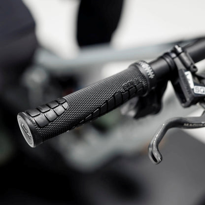 SQLab 70X 2.0 mountain bike grip fitted to a black mountain bike handlebar.