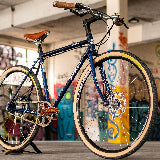 A Surly Straggler, custom-built, in Blueberry Muffintop 